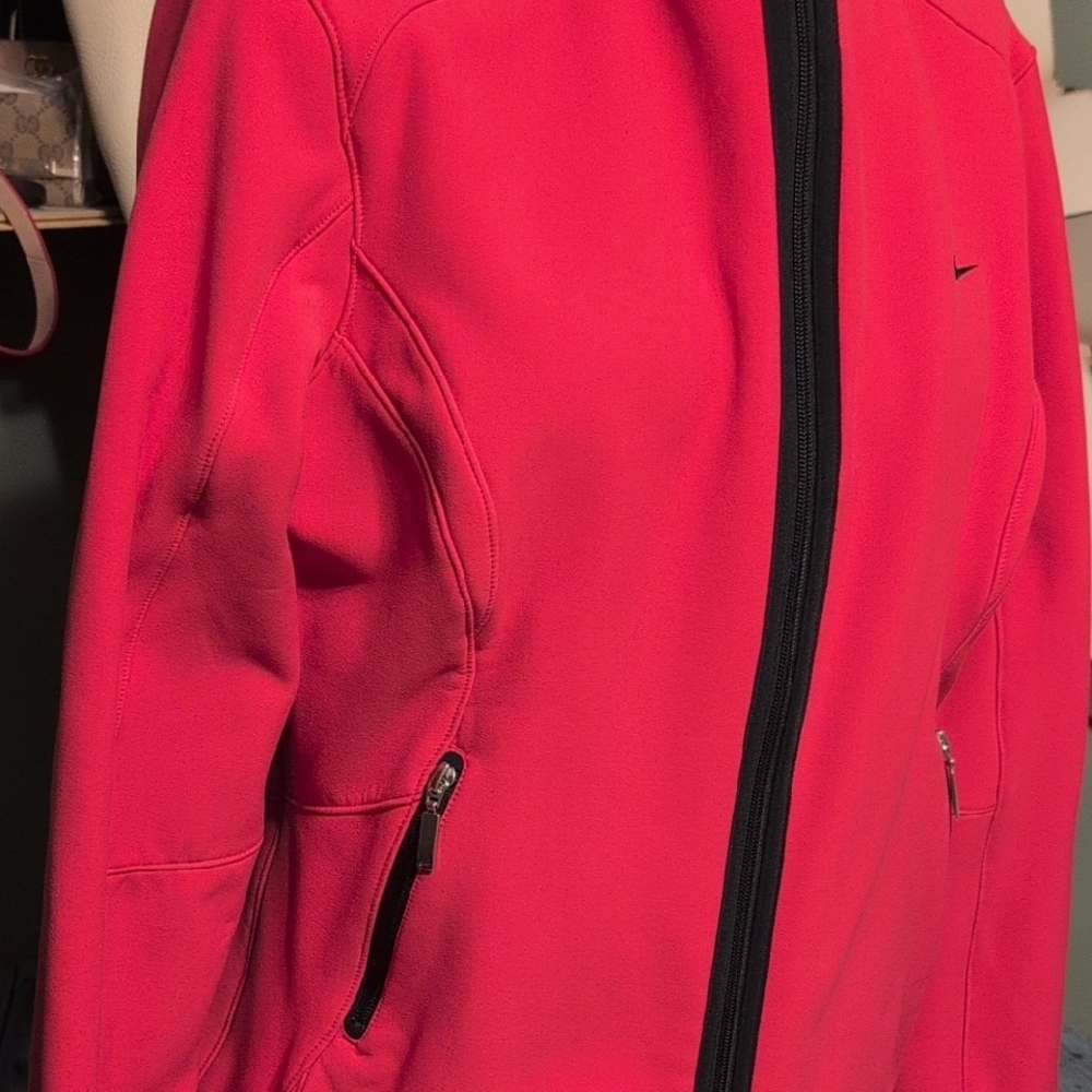Nike Women's Vibrant Red Ski Jacket Pink Lightweight Stylish Fall Winter Xlarge - Picture 2 of 16